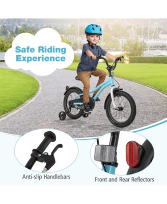 Kids Bike with Adjustable Handlebar, Seat & Training Wheels