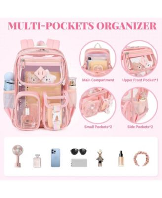 Mini Clear Backpack Small Pink Kids Girls