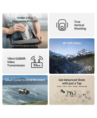 Mini 3 Drone with RC-N1 Remote Controller Bundle with 32GB microSD Card, Shoulder Bag, Landing Pad