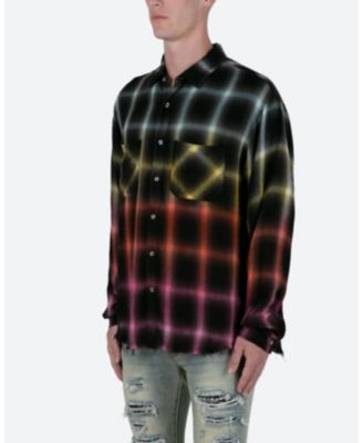 Mens Ombre Flannel Shirt