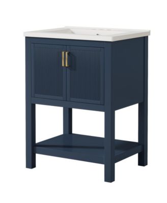 24" Modern Bathroom Vanity with Sink,2 Doors and 1 Drawer, Freestanding Bathroom Vanities Cabinet Combo