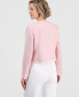 Women's V-Neck Boucle-Knit Jacket 