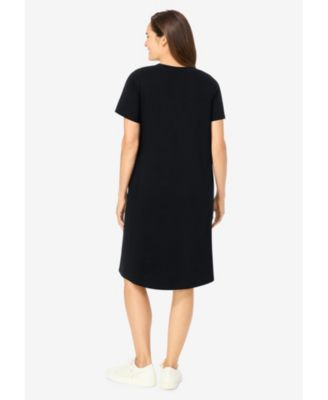 Women's Plus Size Perfect Short-Sleeve Crewneck Tee Dress