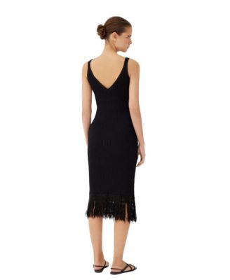 Women's Elise Knee Length Fringe Midi Dress