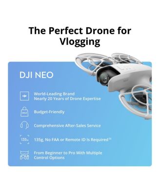DJI Neo Drone With RC-N3 Remote Controller 4K UHD Camera for Adults, 135g Self Flying Drone that Follows You, Palm Takeoff, Subject Tracking.