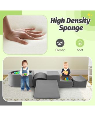 5-Piece Foam Climb and Crawl Playset with Ball Pit for Toddlers