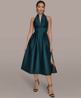 Women's A-Line Halter Midi Dress