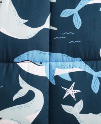 Finnian Whales Microfiber 4-Pc. Comforter Set, Full/Queen