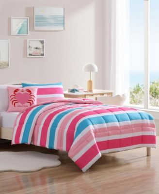 Cru Stripe Microfiber 3-Pc. Comforter Set, Twin