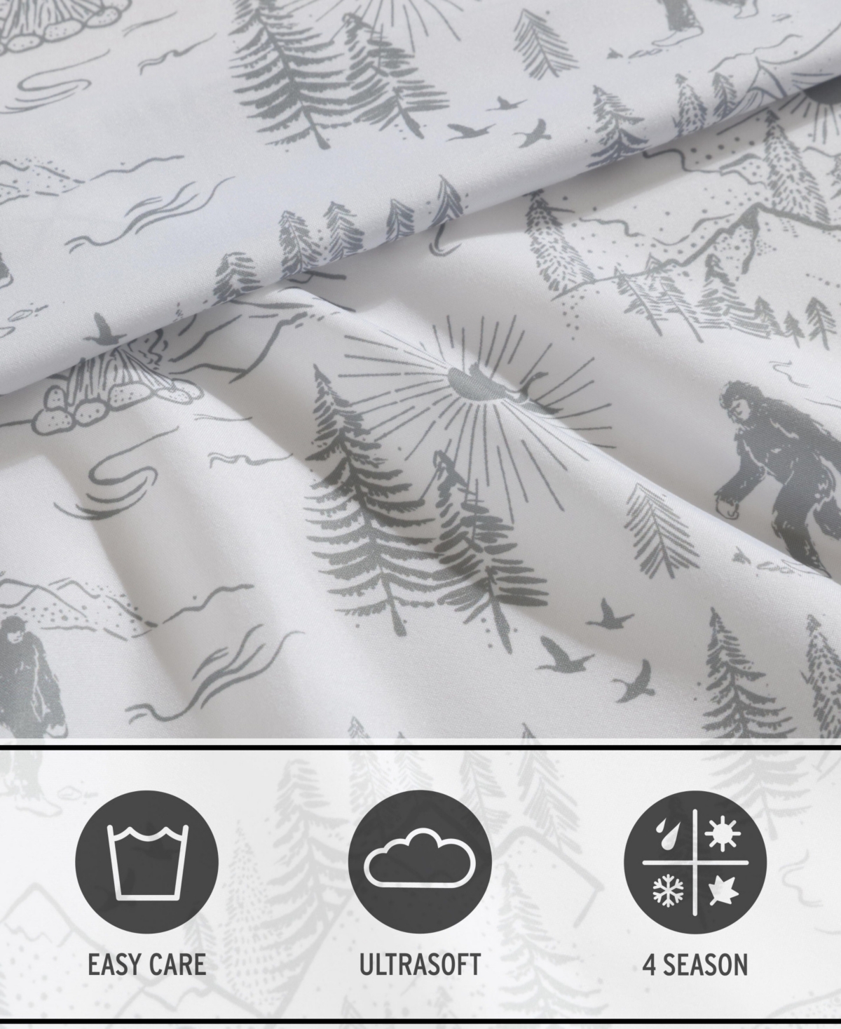 Eddie Bauer Big Foot Hiking Trip Microfiber -Pc. Sheet Set