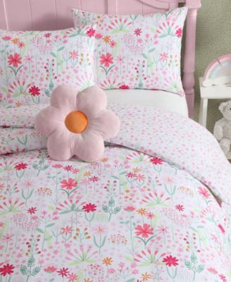 Sunshine Flowers Microfiber 4-Pc. Comforter Set, Full/Queen
