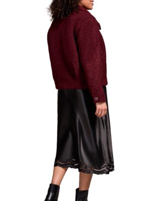 Women's Soft Boucl&eacute; Button-Front Jacket