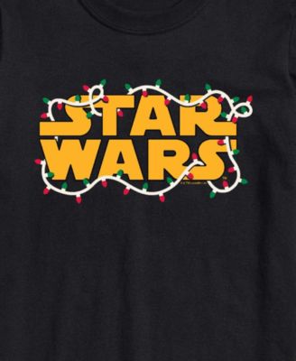 Men's Star Wars Christmas Lights Logo Short-Sleeve Graphic T-Shirt