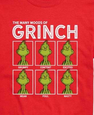 Men's Many Moods of Grinch Graphic Print T-Shirt
