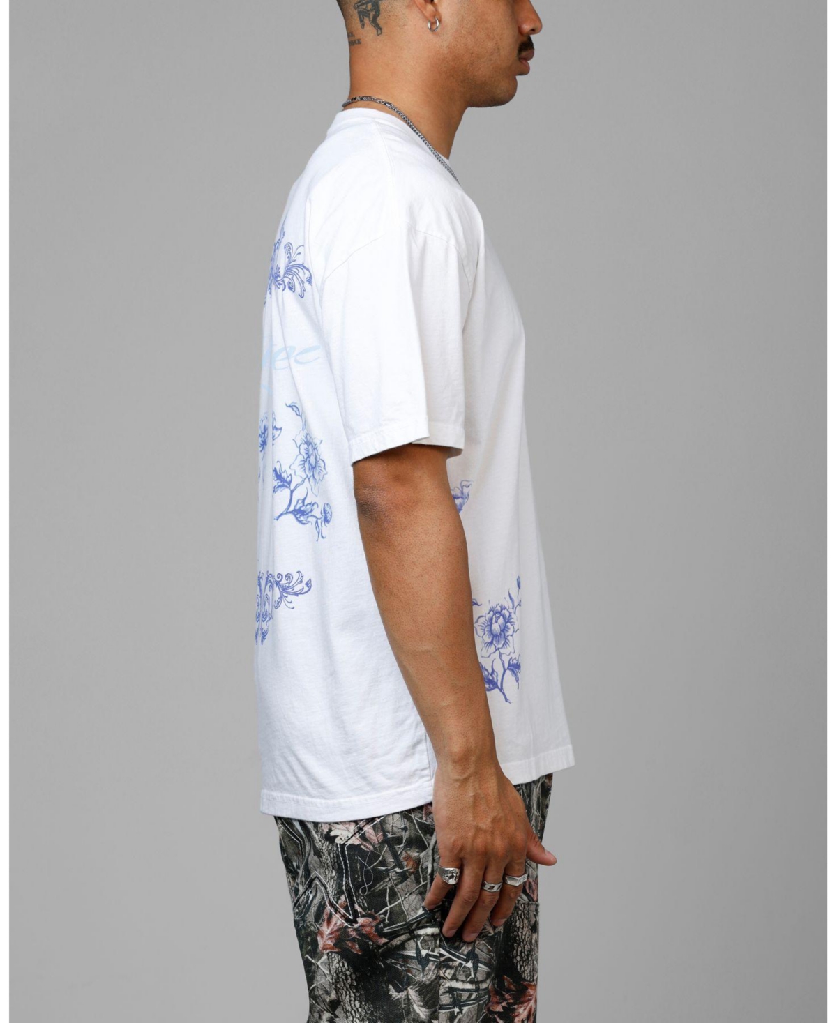 Loiter Men's Fine China Heavyweight Tee, Oversized Fit, Premium Cotton, Bold Graphic Print, Crew Neck, Streetwear T-Shirt