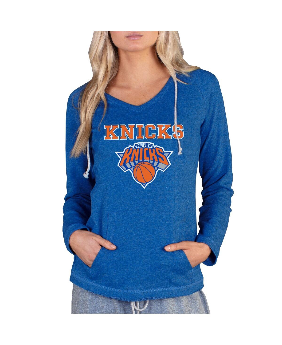 Concepts Sport Women's Royal New York Knicks Mainstream Terry Hooded Top In Blue