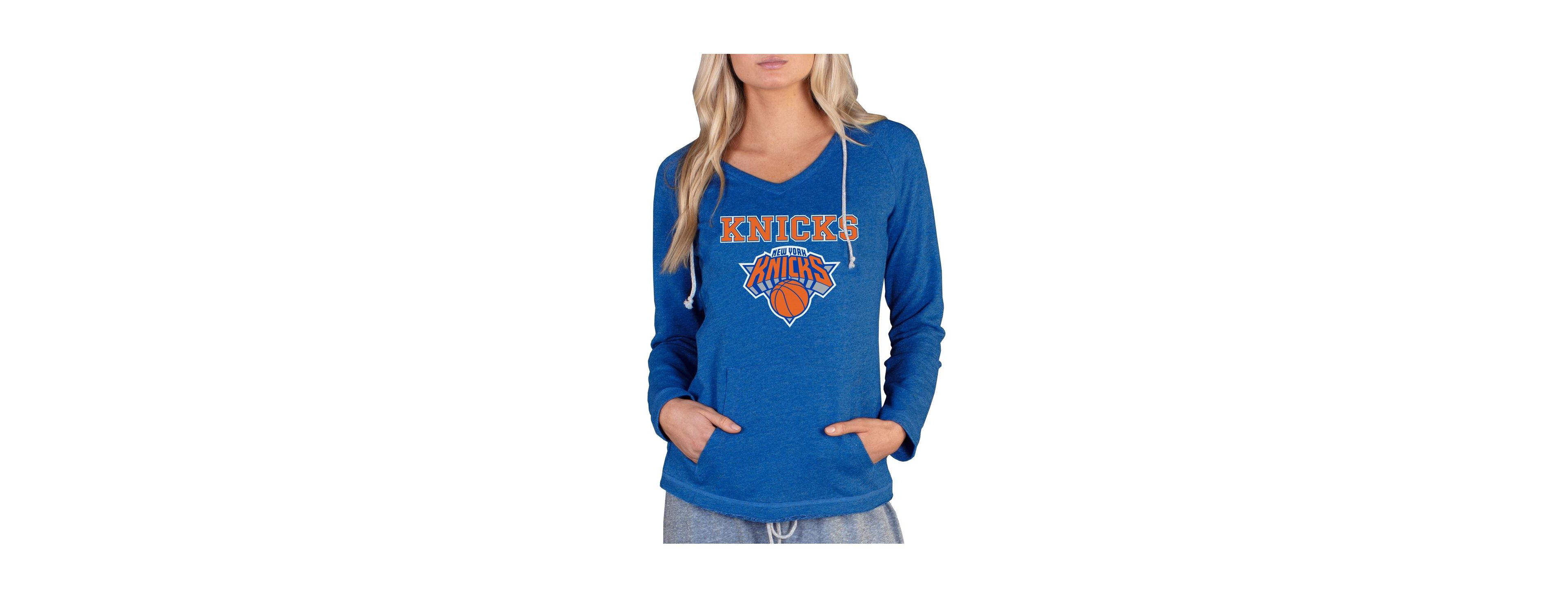 Concepts Sport Women's Royal New York Knicks Mainstream Terry Hooded Top