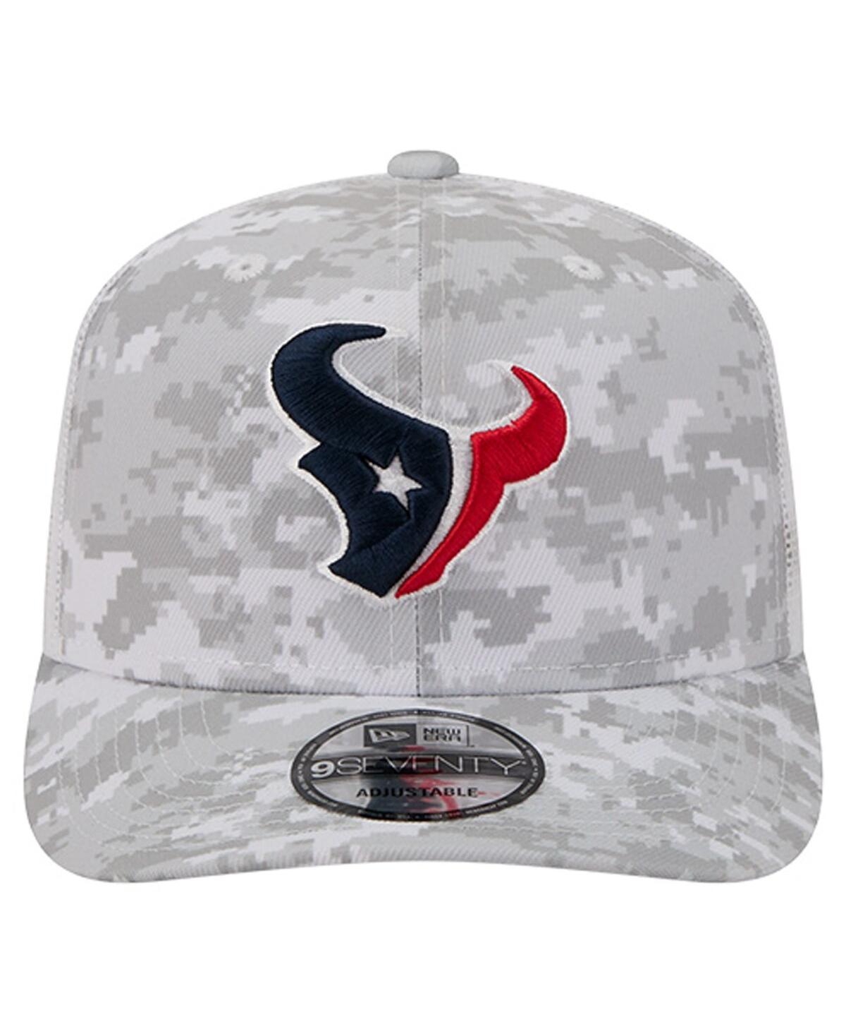 New Era Men's Gray Houston Texans Salute to Service Fan Pack 9SEVENTY Trucker Adjustable Hat