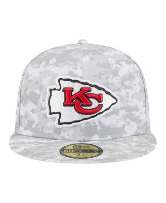 Men's Gray Kansas City Chiefs 2025 Salute to Service Fan Pack 59FIFTY Fitted Hat