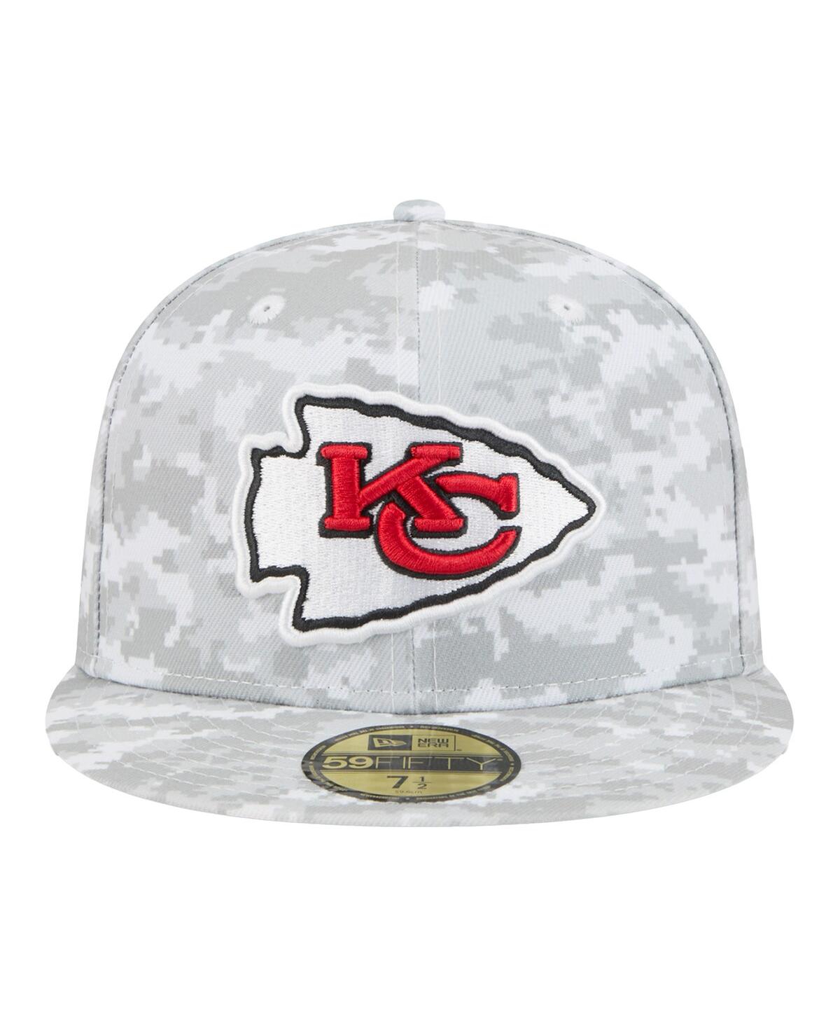 New Era Men's Gray Kansas City Chiefs 2025 Salute to Service Fan Pack 59FIFTY Fitted Hat