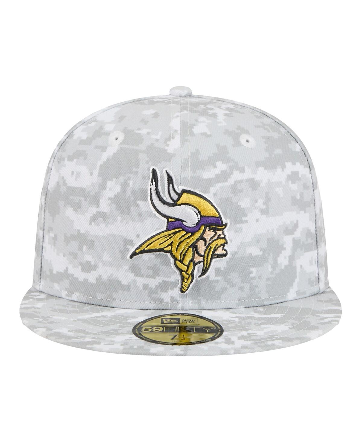 New Era Men's White Minnesota Vikings 2025 Salute to Service Fan Pack 59FIFTY Fitted Hat