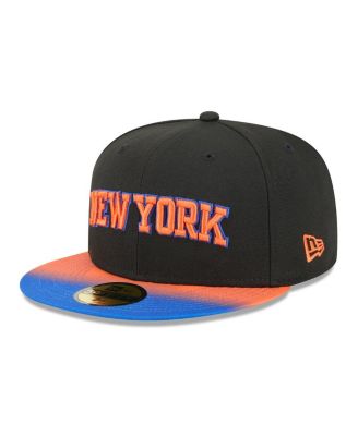 Men's Black/Blue New York Knicks Jersey Hook Statement Edition 59FIFTY Fitted Hat