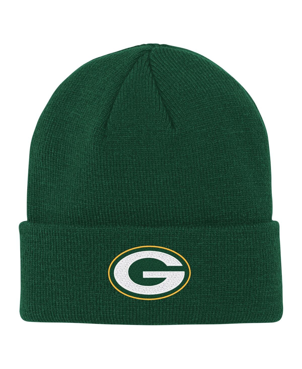 Outerstuff Big Boys And Girls Green Bay Packers Team Gradient Cuffed Knit Hat In Green