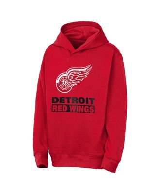 Big Boys and Girls Red Detroit Red Wings Back to Basics Hoodie