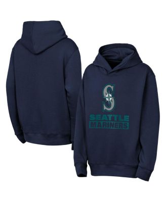 Outerstuff - Big Boys and Girls Navy Seattle Mariners Back to Basics Hoodie