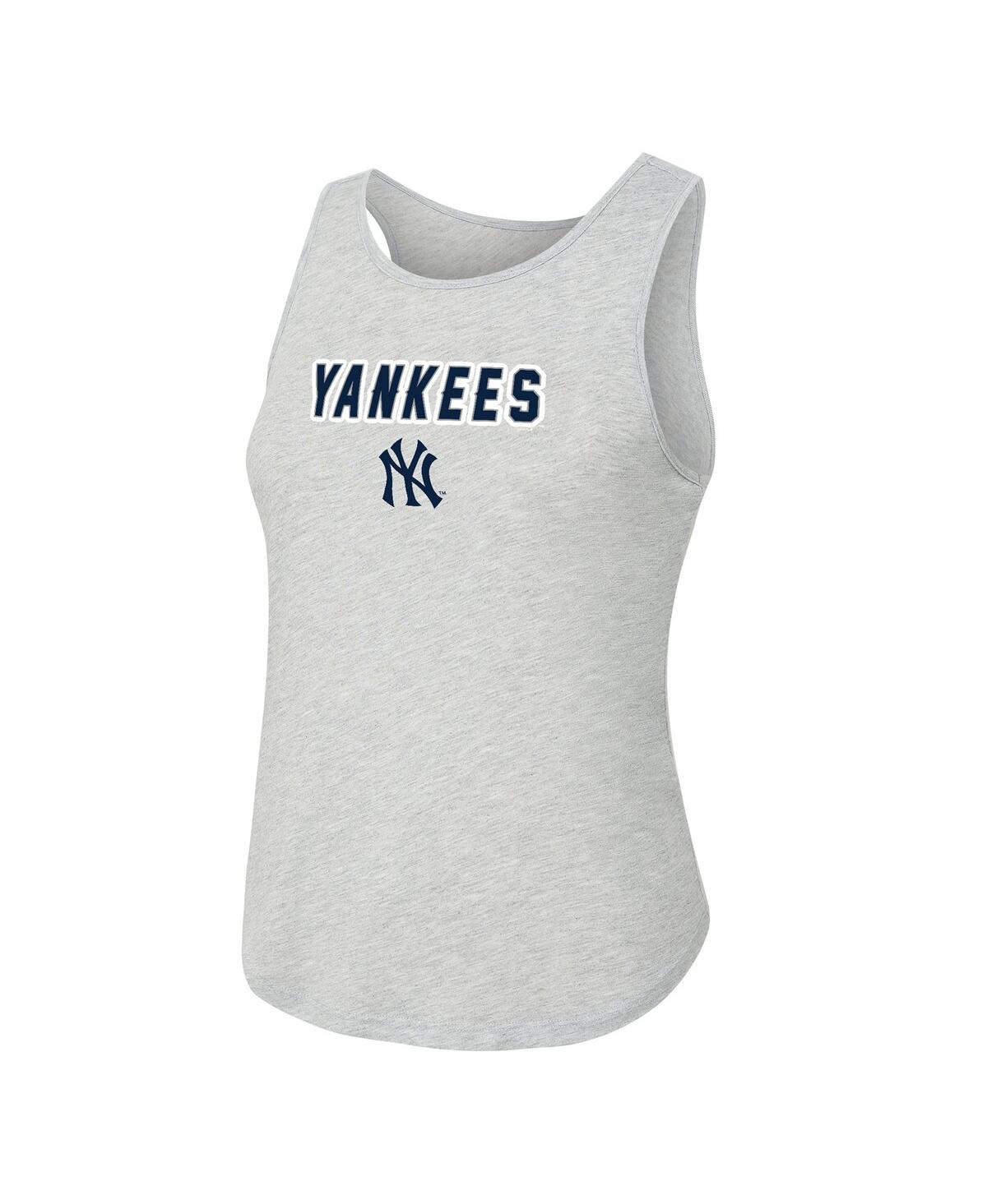 Concepts Sport Women's Navy/gray New York Yankees Regulate Tank Pant Set In Blue