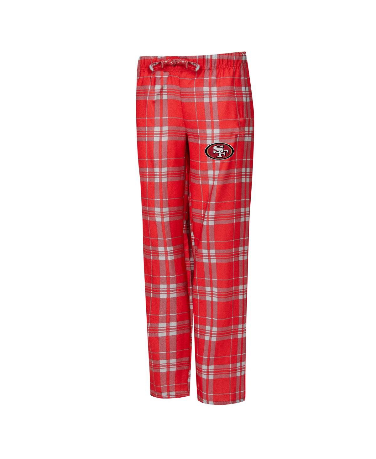 Concepts Sport Women's 2-piece Heather Gray/scarlet San Francisco 49ers Regulate Plaid Tank Top And Pants Sleep Set In Multi
