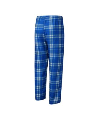 Men's 2-Piece Royal/Heather Gray Golden State Warriors Regulate Long Sleeve T-Shirt and Plaid Pants Set