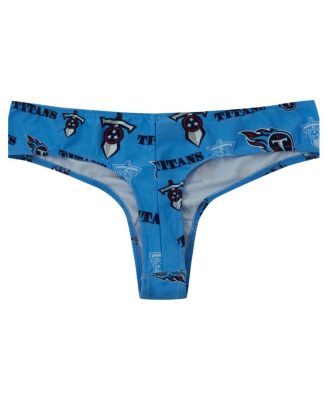 Women's Light Blue Tennessee Titans Mosaic All Over Print Thong