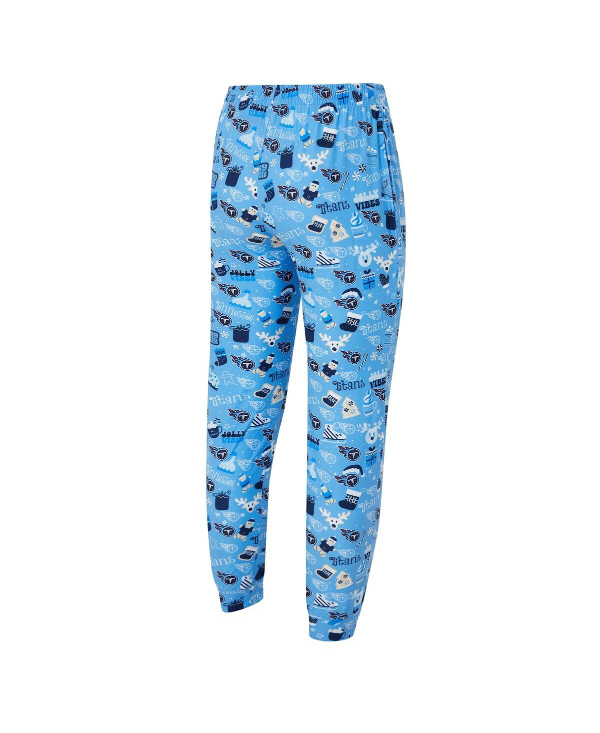 Concepts Sport Men's 2-Piece Light Blue Tennessee Titans Chestnut Long Sleeve Top and Pants Set