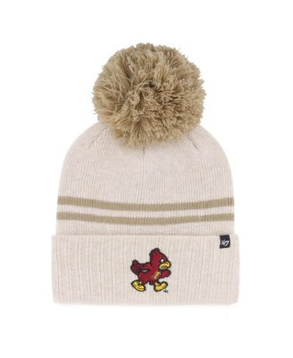 '47 Brand - Women's Natural Iowa State Cyclones Core Inline Latte Cuffed Knit Hat with Pom