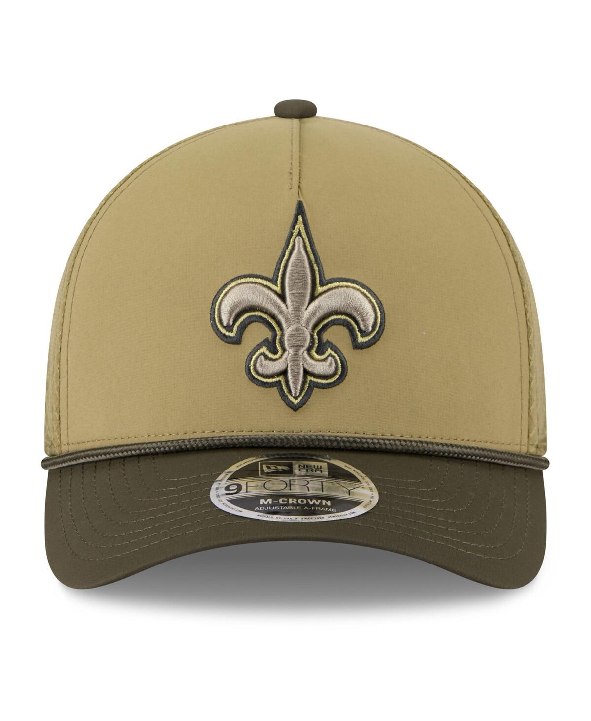New Era Men's Green New Orleans Saints 2025 Salute to Service 9FORTY A-Frame M-Crown Adjustable Hat