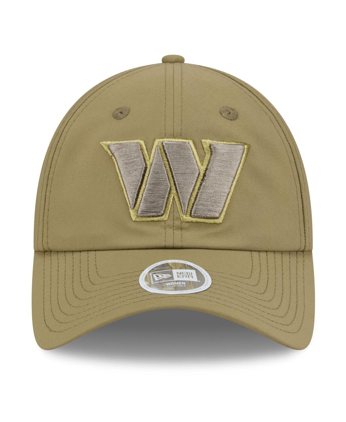 New Era Women's Green Washington Commanders 2025 Salute To Service Pony Tail Adjustable Hat In Green