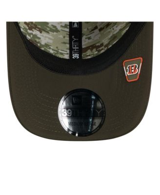 Men's Green Cincinnati Bengals 2025 Salute to Service 39THIRTY Flex Hat