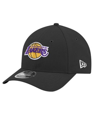 New Era - Men's Black Los Angeles Lakers 9FORTY Stock M-Crown Adjustable Hat