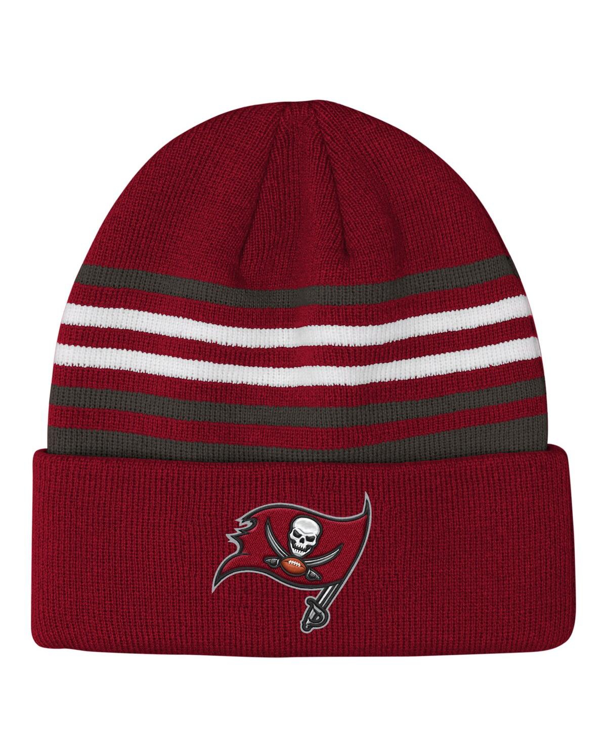 Outerstuff Big Boys and Girls Red Tampa Bay Buccaneers Essentials Cuffed Knit Hat