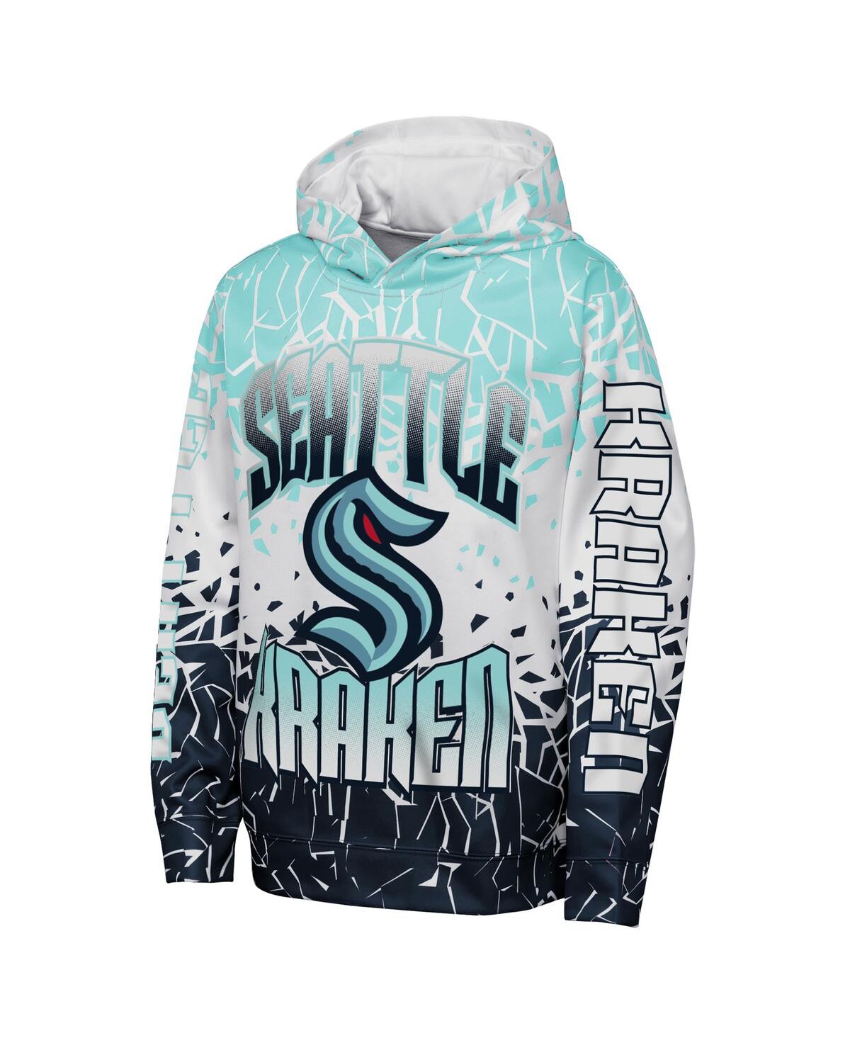 Outerstuff Big Boys and Girls Light Blue Seattle Kraken Frozen Frenzy Hoodie