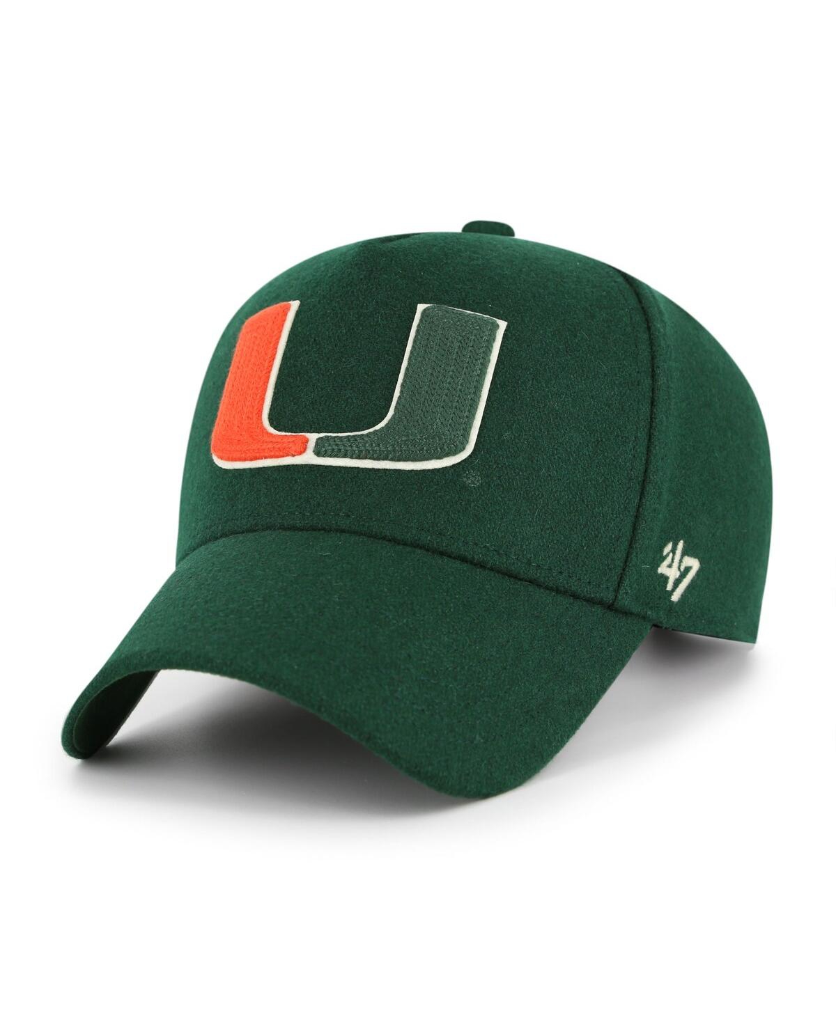 47 Brand Men's And Women's Green Miami Hurricanes Collections Golden Age Offside Dt Adjustable Hat In Green