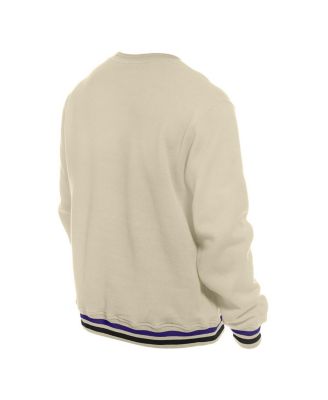 Men's White Sacramento Kings Throwback Vintage Pullover Sweatshirt
