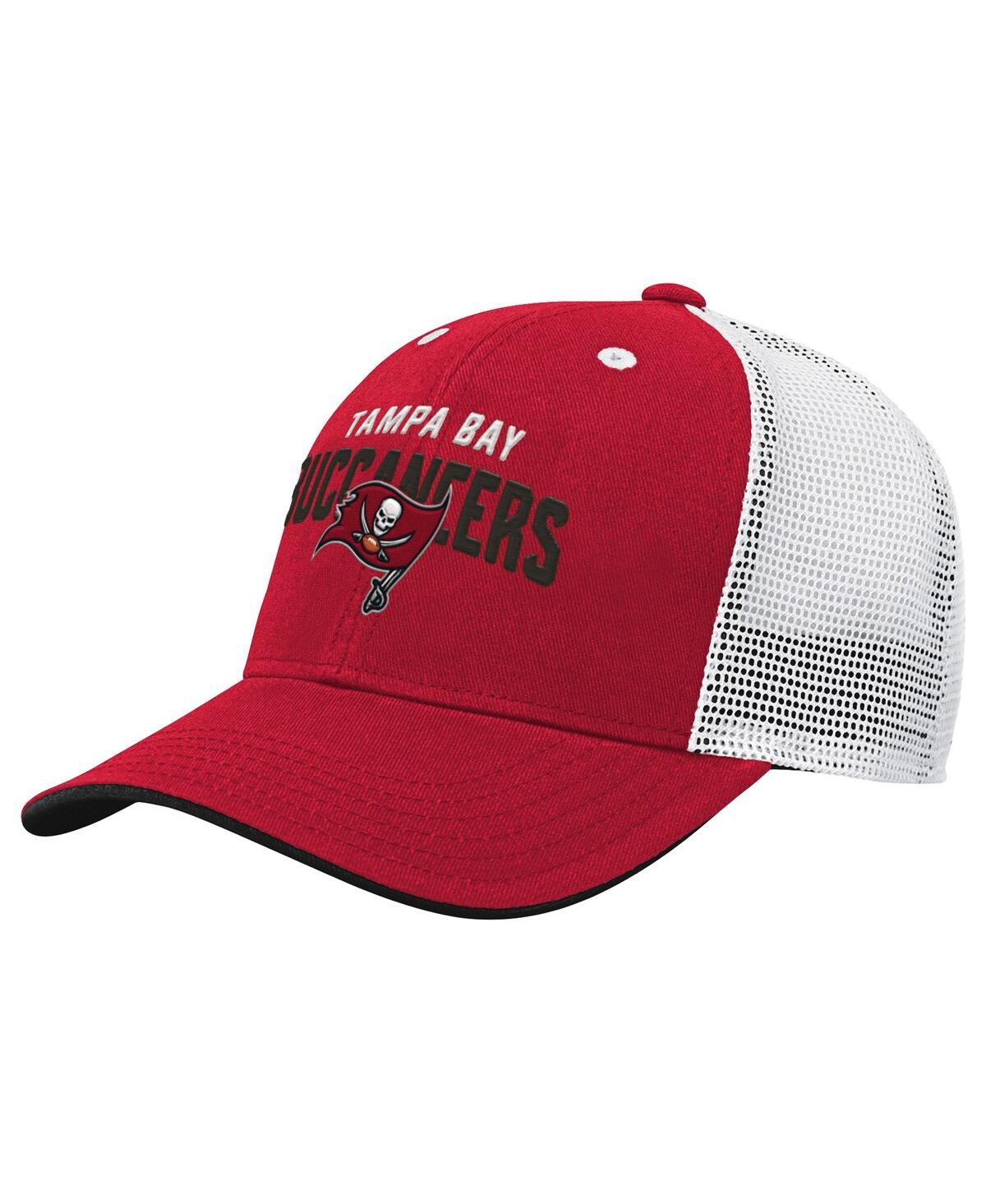 Outerstuff Big Boys and Girls Red Tampa Bay Buccaneers Core Lockup Trucker Adjustable Hat