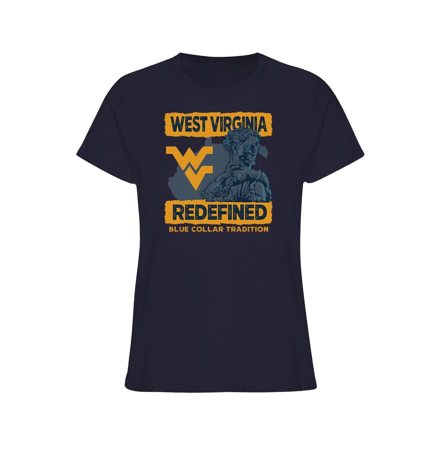 Женская футболка Image One Navy West Virginia Mountaineers Fan — фото 3