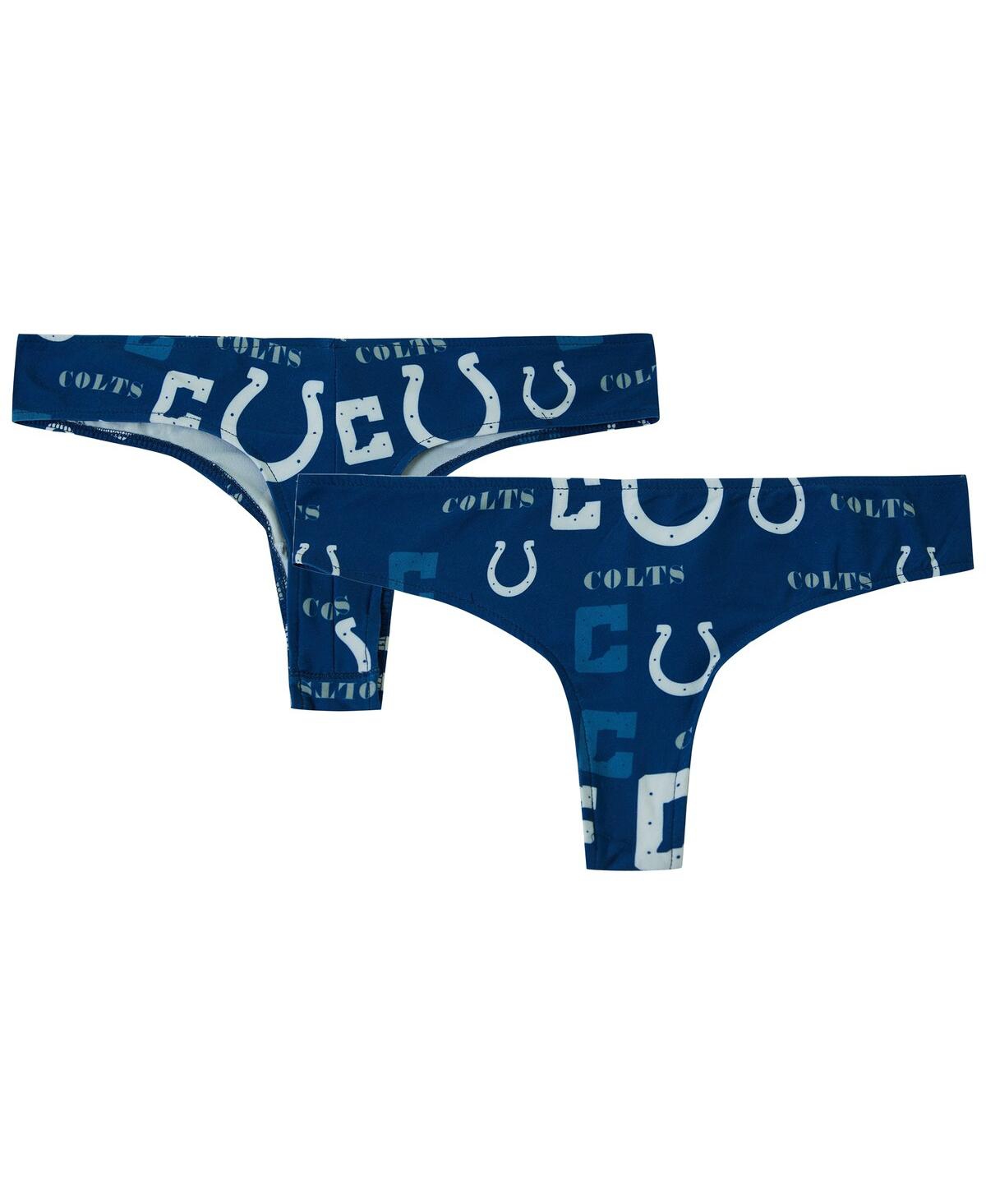 Concepts Sport Women's Royal Indianapolis Colts Mosaic All Over Print Thong In Blue