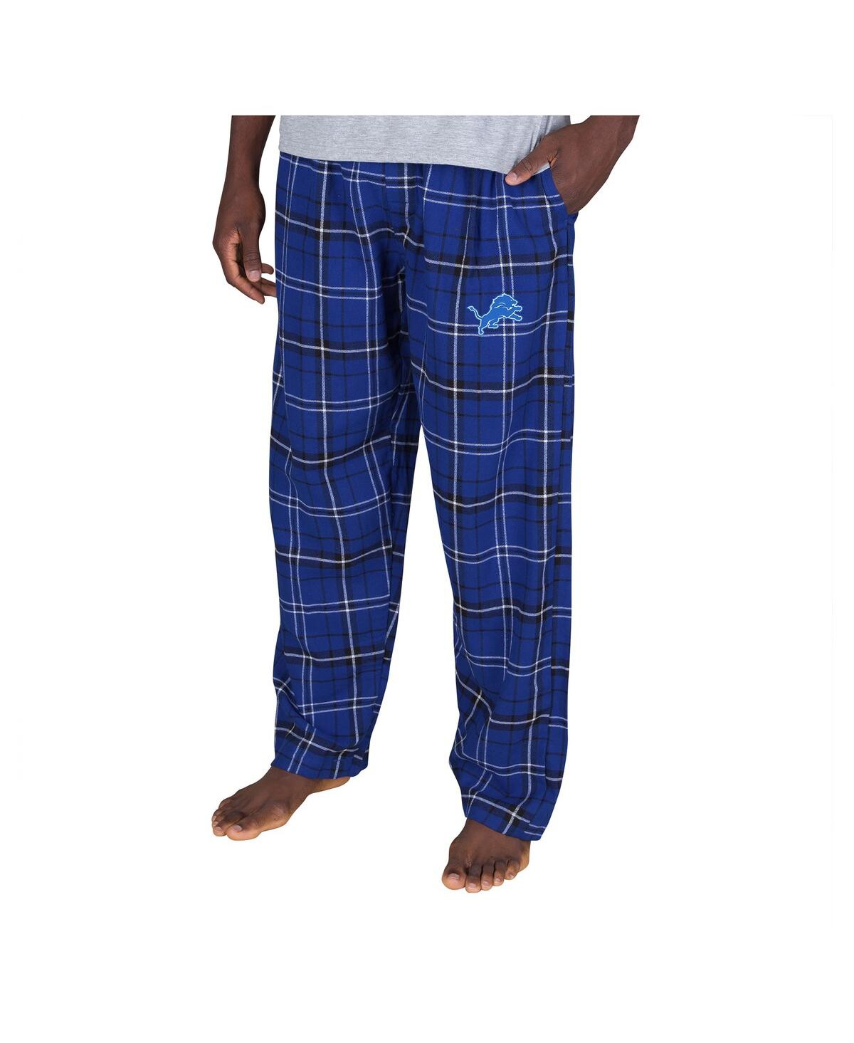 Concepts Sport Men's  Blue Detroit Lions Ultimate Plaid Flannel Pants