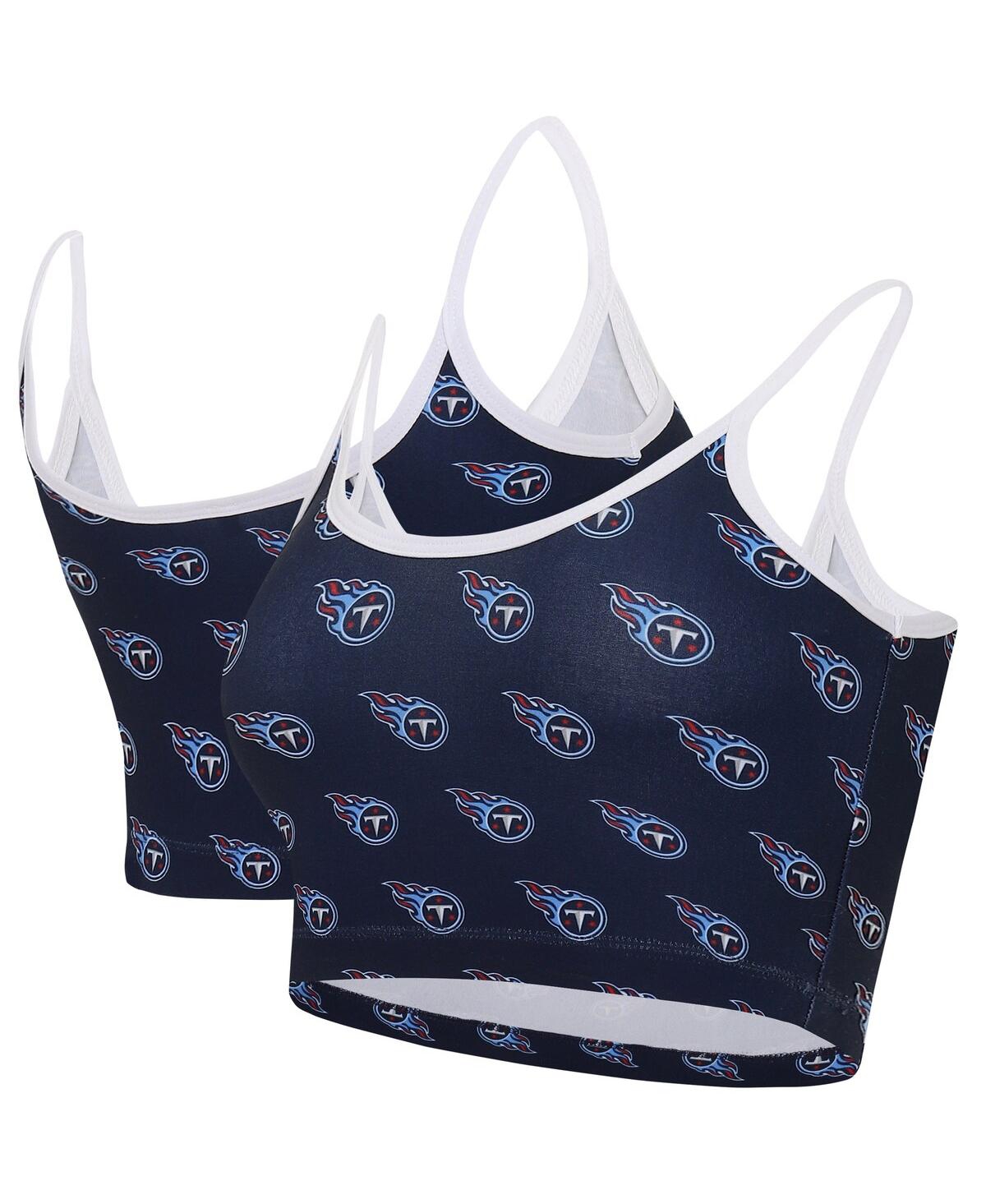 Concepts Sport Women's Navy Tennessee Titans Gauge Lounge Bralette In Blue