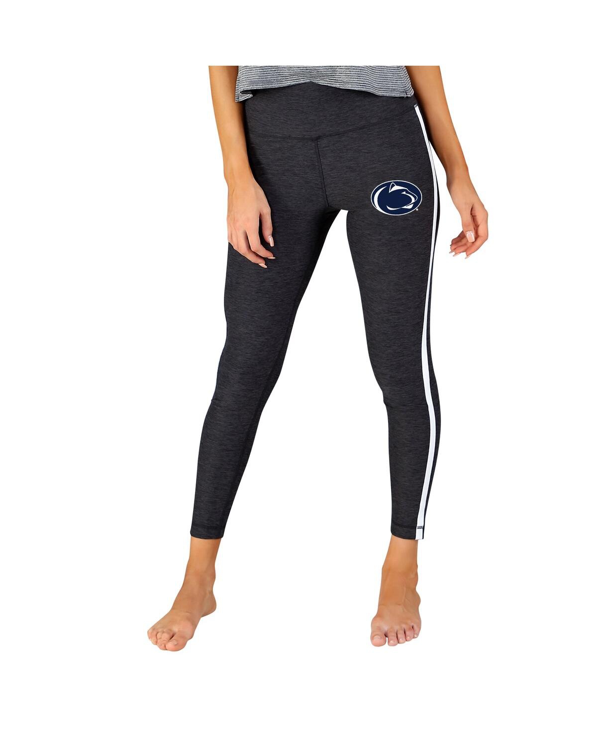 Concepts Sport Women's Charcoal/white Penn State Nittany Lions Centerline Knit Leggings In Black