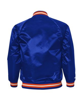 Big Boys and Girls Blue Cleveland Cavaliers Hardwood Classics Satin Raglan Full-Snap Jacket